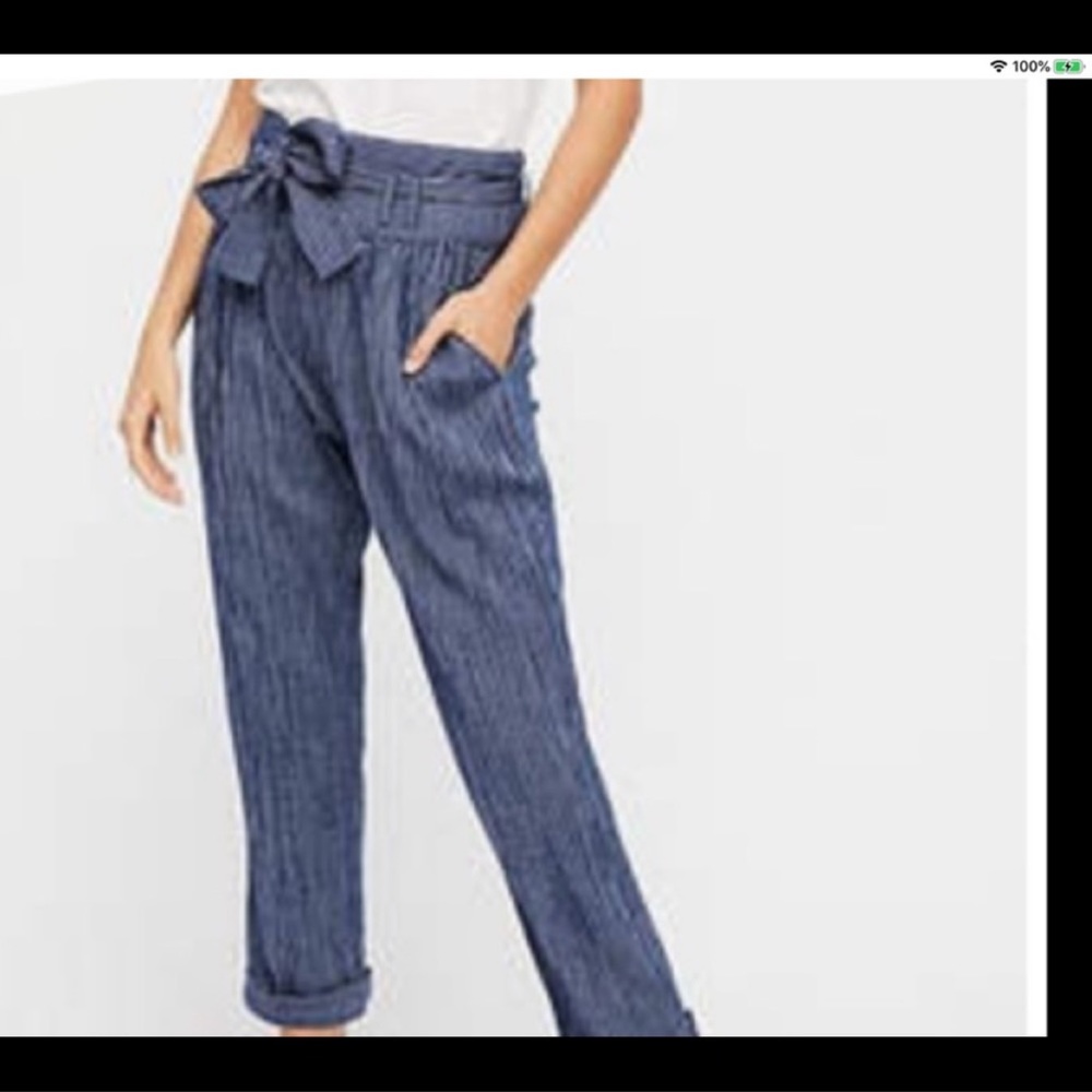 Free People striped high waist pants Bin D Read Description